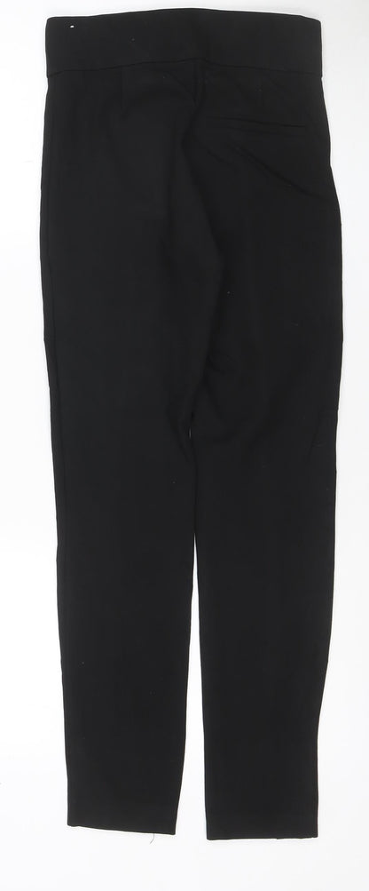 Zara Women Black UK 16 Straight Leg Tailored Dress Trousers