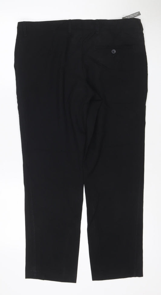 M&S Collection Women’s Black Slim Fit Dress Trousers 34W 29L