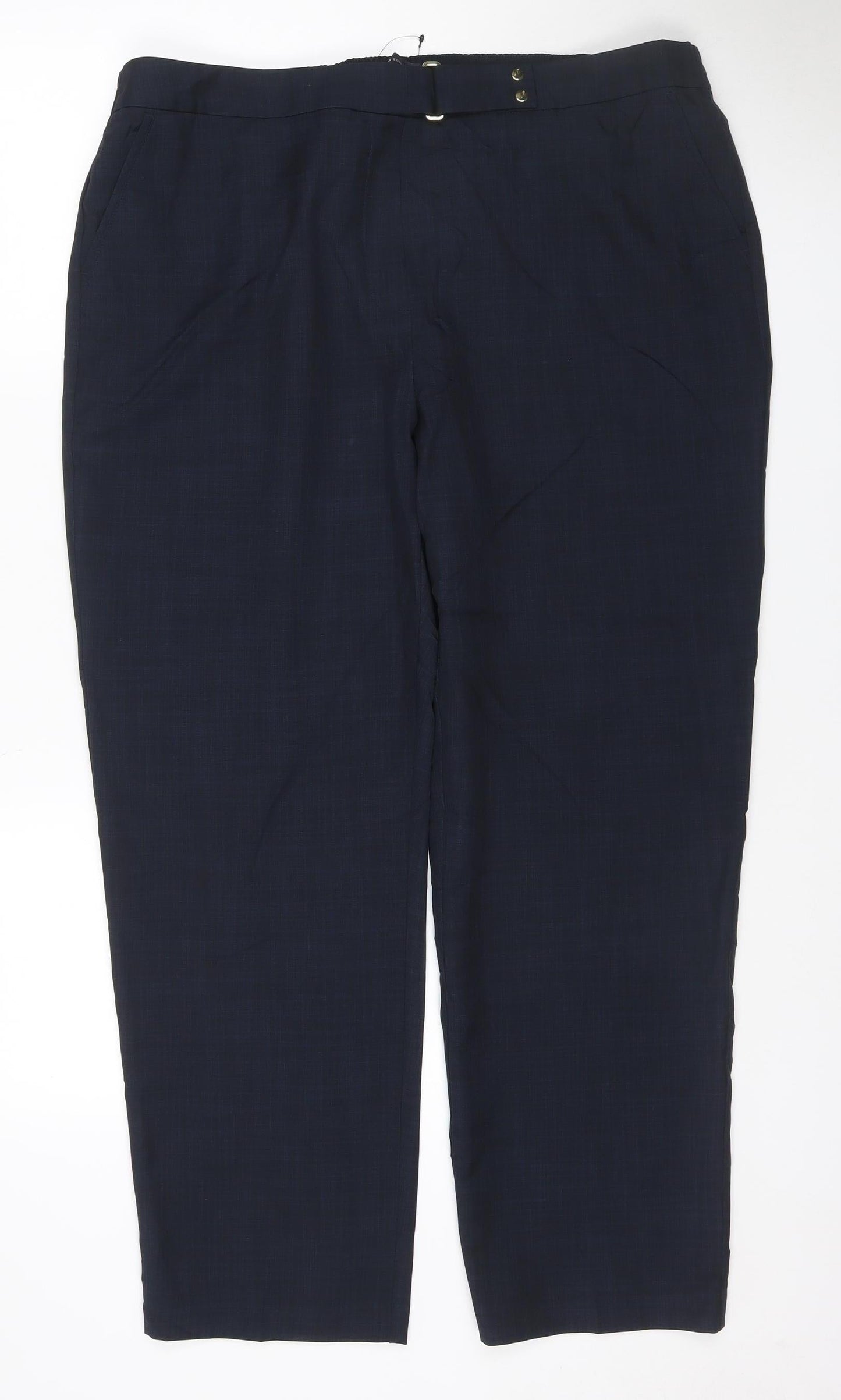 M&S Women’s Navy Blue UK 18 Tailored Straight Dress Trousers