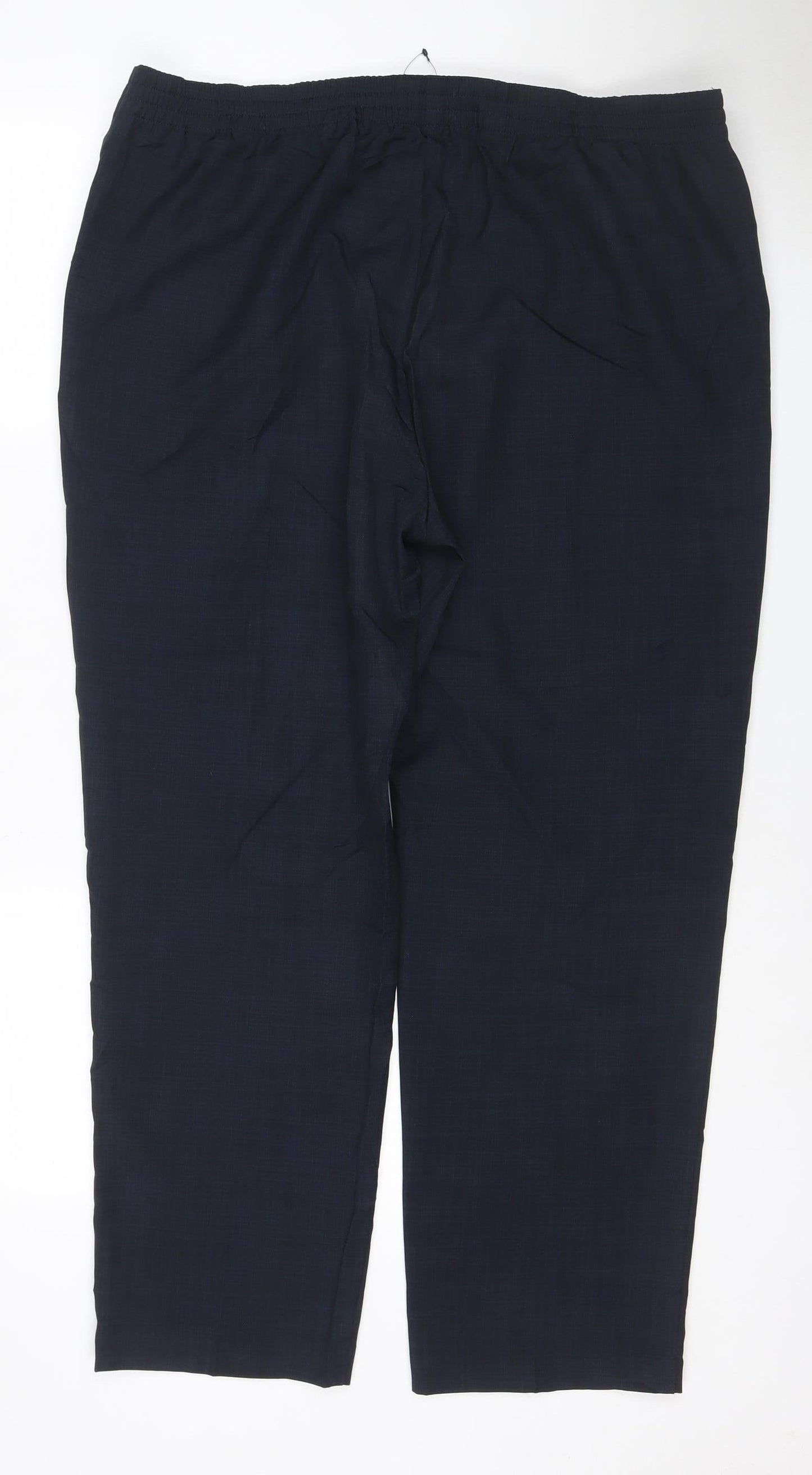 M&S Women’s Navy Blue UK 18 Tailored Straight Dress Trousers