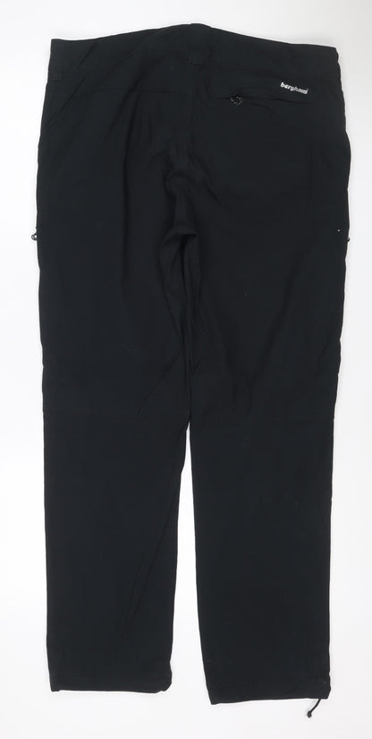 Berghaus Men’s Black 36 Regular Stretch Hiking Trousers Zip Pockets