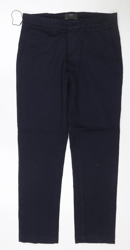M&S Men’s Blue 32W 29L Slim Tapered Stretch Jeans