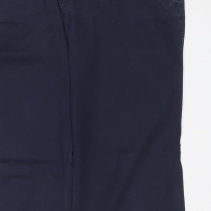 LOFT Women’s Navy Wide-Leg Trousers UK 10 Smart Casual Pockets