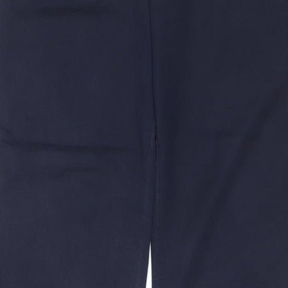LOFT Women’s Navy Wide-Leg Trousers UK 10 Smart Casual Pockets