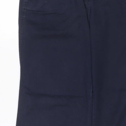 LOFT Women’s Navy Wide-Leg Trousers UK 10 Smart Casual Pockets