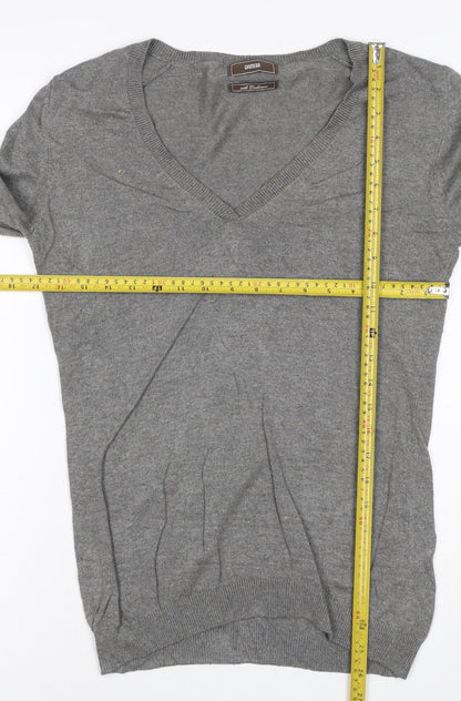 Marks and Spencer Women’s Grey Cashmere V-Neck Jumper UK 12