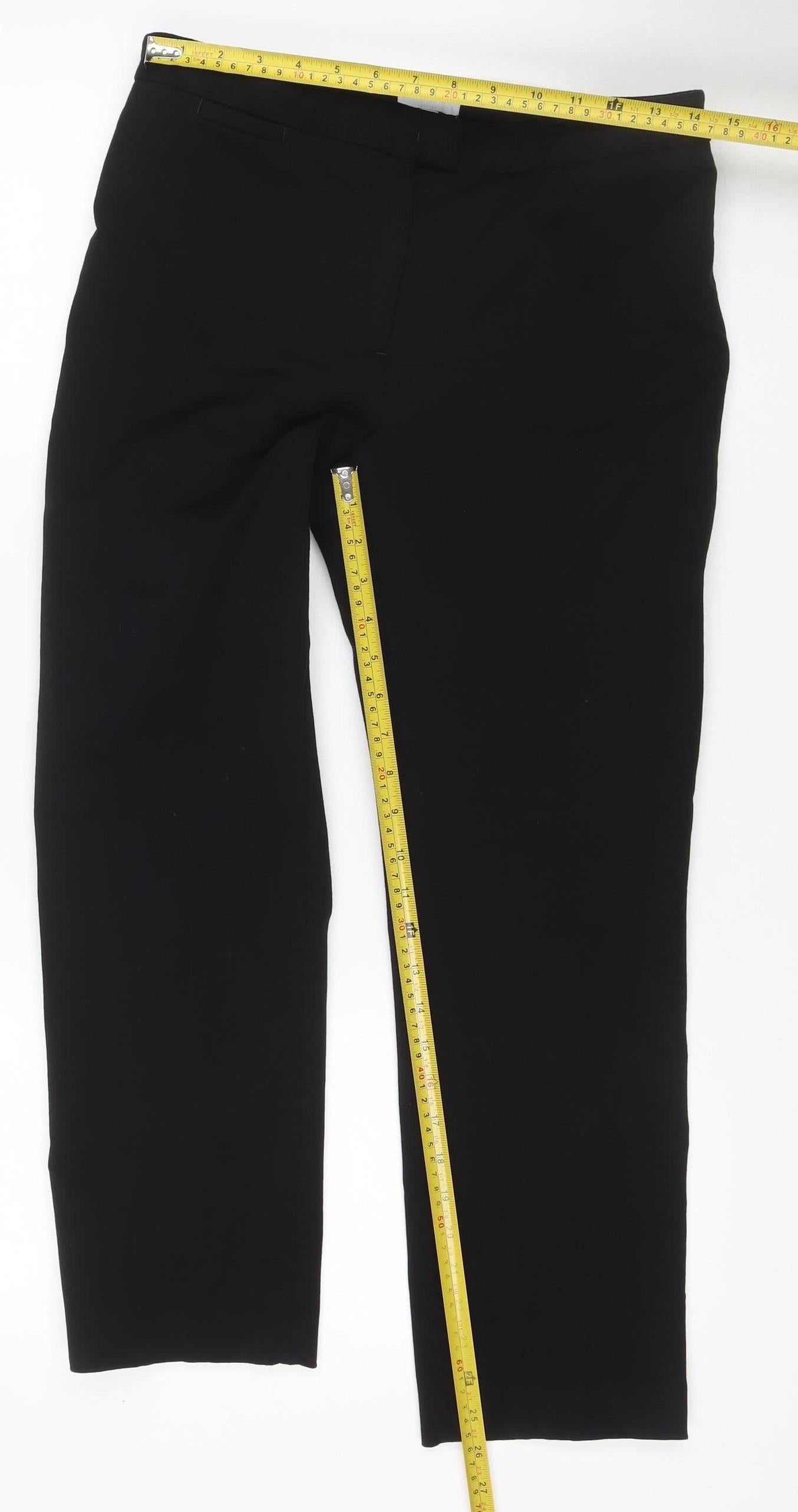 Jigsaw Women’s Black UK 12 Tailored Straight Leg Trousers