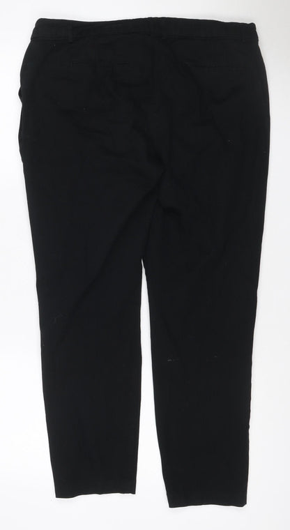 Wallis Women’s Black UK 16 Straight Leg Tailored Trousers Pockets