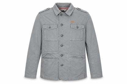 Firetrap Men’s Grey M Military Cotton Twill Button Jacket