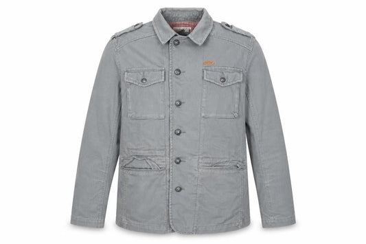 Firetrap Men’s Grey M Military Cotton Twill Button Jacket