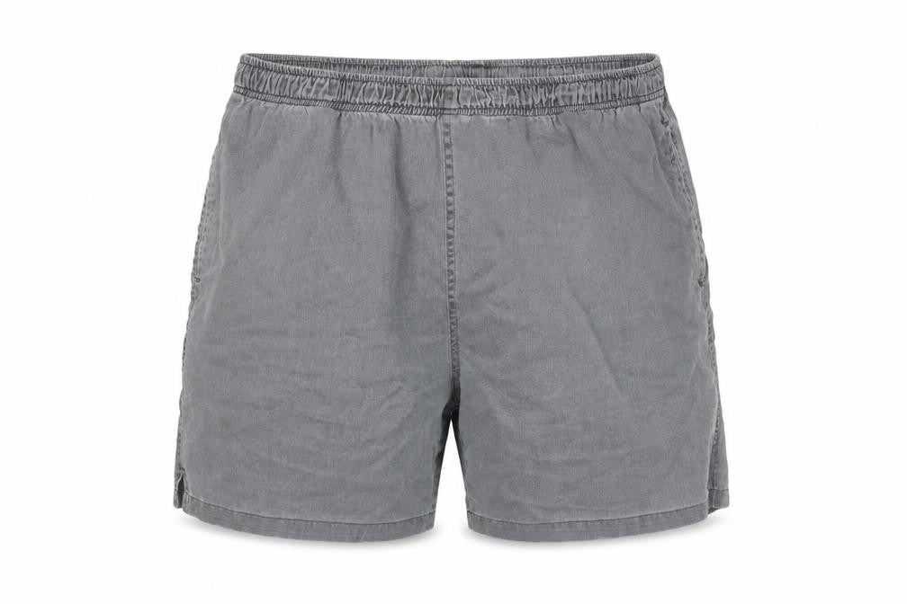 Toby Leeg Men's Grey XL Cotton Elastic Waist Casual Shorts