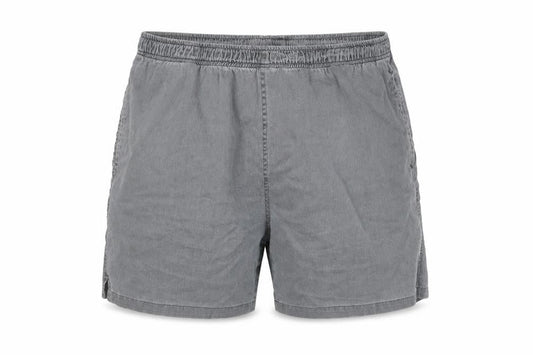 Toby Leeg Men's Grey XL Cotton Elastic Waist Casual Shorts