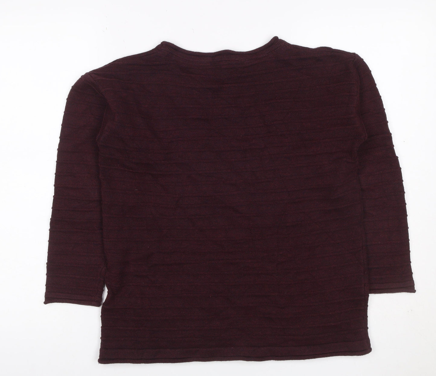 Crew Clothing Company Women Brown Striped Knit Jumper UK 10