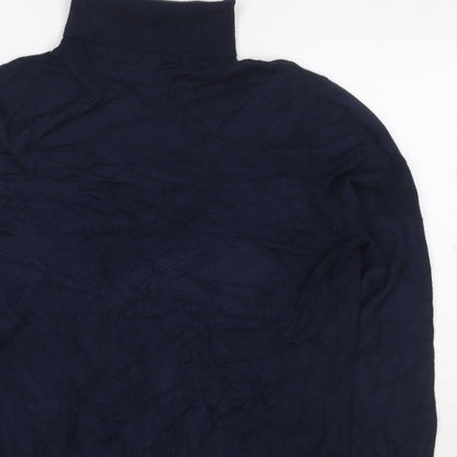 Betty Barclay Women Blue UK 14 Roll Neck Long Sleeve Knit Jumper
