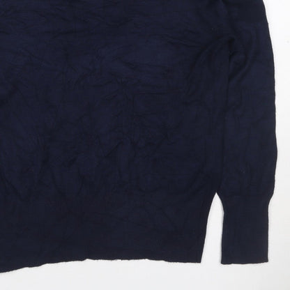 Betty Barclay Women Blue UK 14 Roll Neck Long Sleeve Knit Jumper