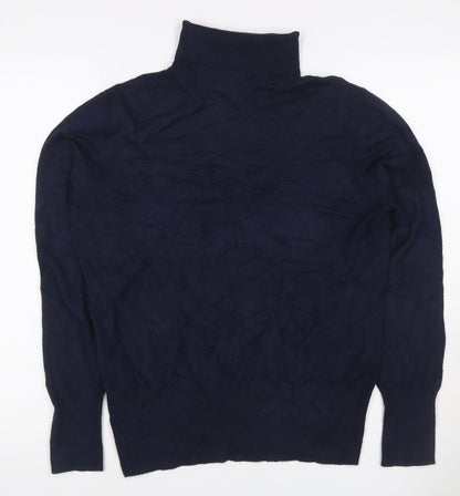 Betty Barclay Women Blue UK 14 Roll Neck Long Sleeve Knit Jumper