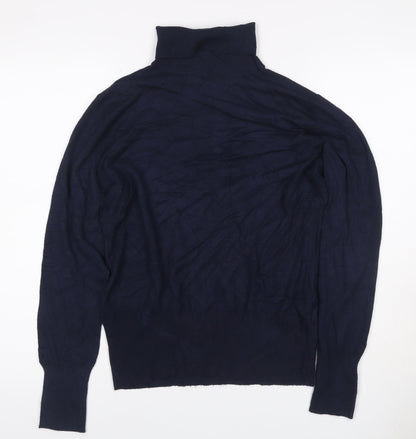 Betty Barclay Women Blue UK 14 Roll Neck Long Sleeve Knit Jumper