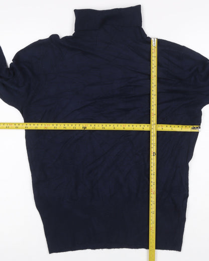 Betty Barclay Women Blue UK 14 Roll Neck Long Sleeve Knit Jumper