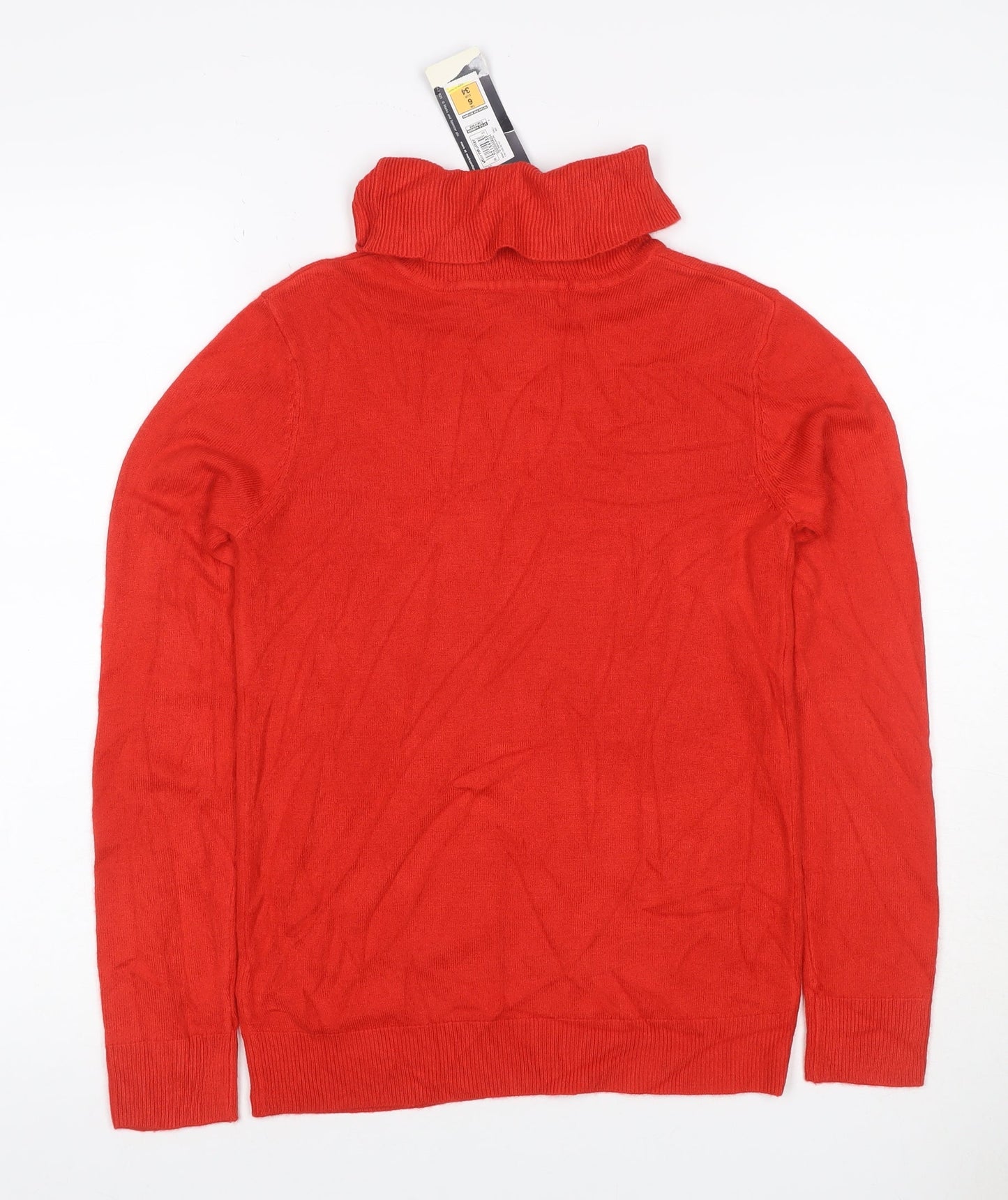 Marks & Spencer Women Red Cashmere Roll Neck Pullover Jumper UK 6