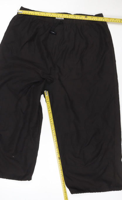 Elam Women’s Black UK 18 Wide-Leg Drawstring Trousers