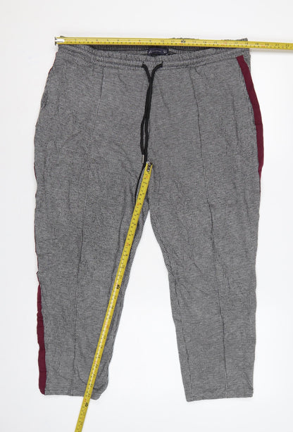 Marks & Spencer Women’s Multicoloured Check Jogger Trousers UK 18 Short