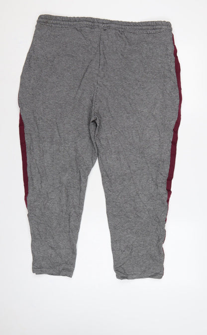 Marks & Spencer Women’s Multicoloured Check Jogger Trousers UK 18 Short