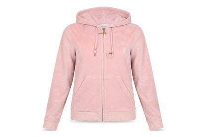 Juicy Couture Sport Women Pink S Velour Full Zip Hoodie