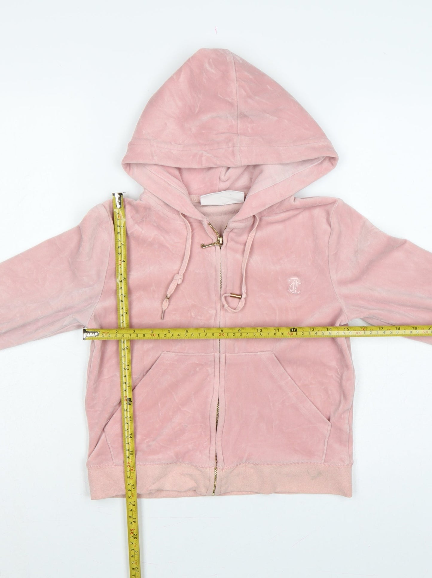 Juicy Couture Sport Women Pink S Velour Full Zip Hoodie