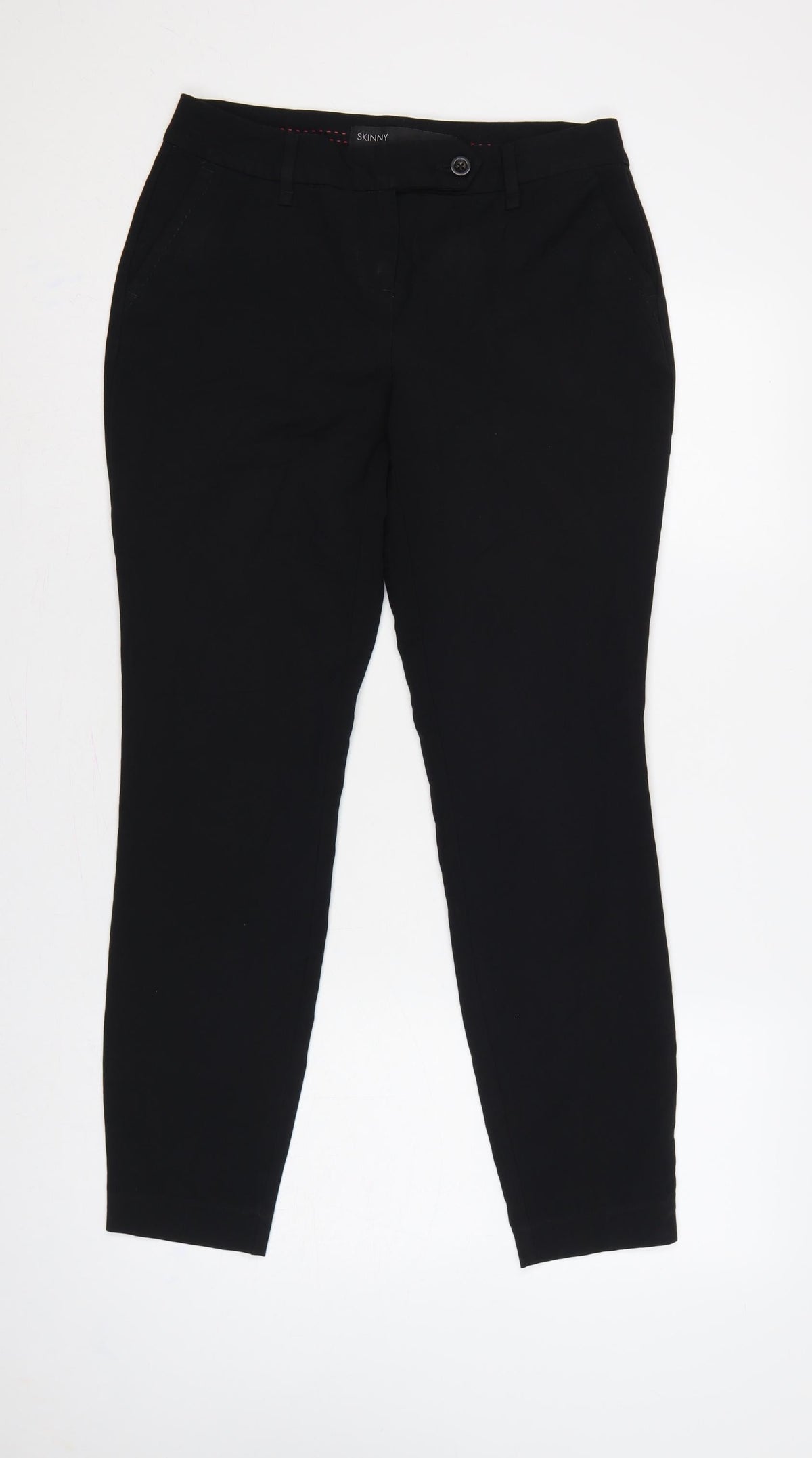Next Women Black UK 8 Regular Skinny Smart Work Trousers