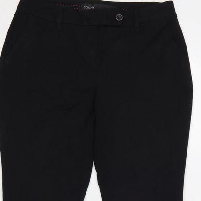 Next Women Black UK 8 Regular Skinny Smart Work Trousers