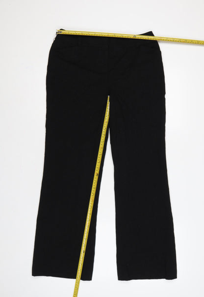 Style & Co. Women’s Black Pinstripe Stretch Dress Trousers UK 8 Petite