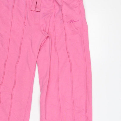 boohooMAN Men’s Pink S Sweatpants Drawstring Elastic Waist Logo Joggers