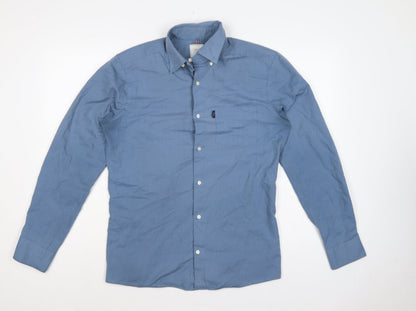 Next Men’s Blue M Slim Fit Button Down Long Sleeve Shirt