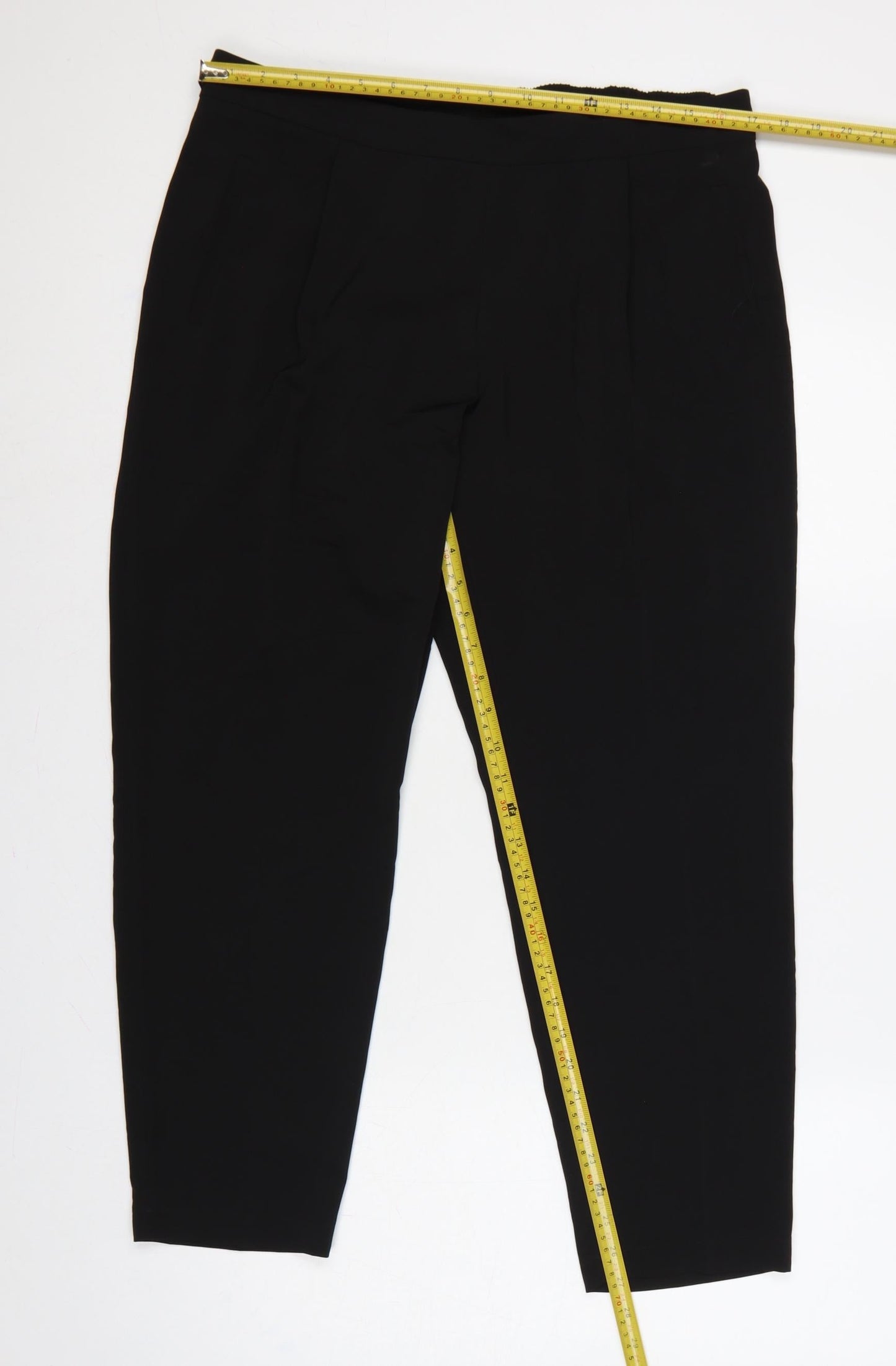 Wallis Women’s Black UK 14 Tapered Stretch Elastic Waist Trousers