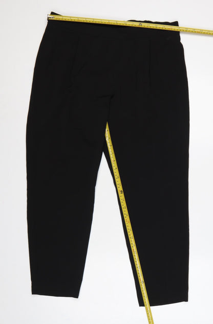 Wallis Women’s Black UK 14 Tapered Stretch Elastic Waist Trousers