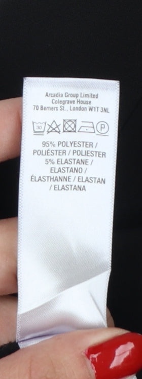 Wallis Women’s Black UK 14 Tapered Stretch Elastic Waist Trousers