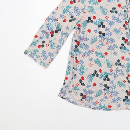 White Stuff Women Multicoloured UK 12 Floral Tunic Henley Blouse