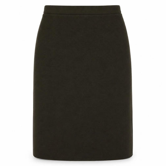 St Michael Women Brown UK 12 Wool Blend Knit Pencil Knee Skirt