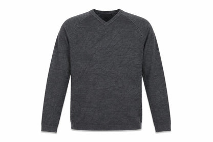 Twisted Soul Men’s Grey Small V-Neck Knit Pullover Jumper