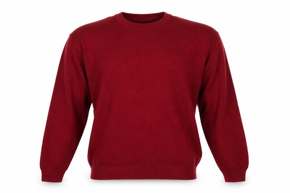 Marks & Spencer Men Red L Lambswool Crew Neck Pullover Jumper Vintage