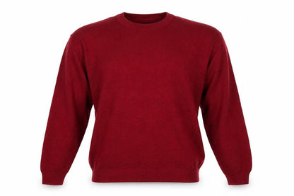 Marks & Spencer Men Red L Lambswool Crew Neck Pullover Jumper Vintage