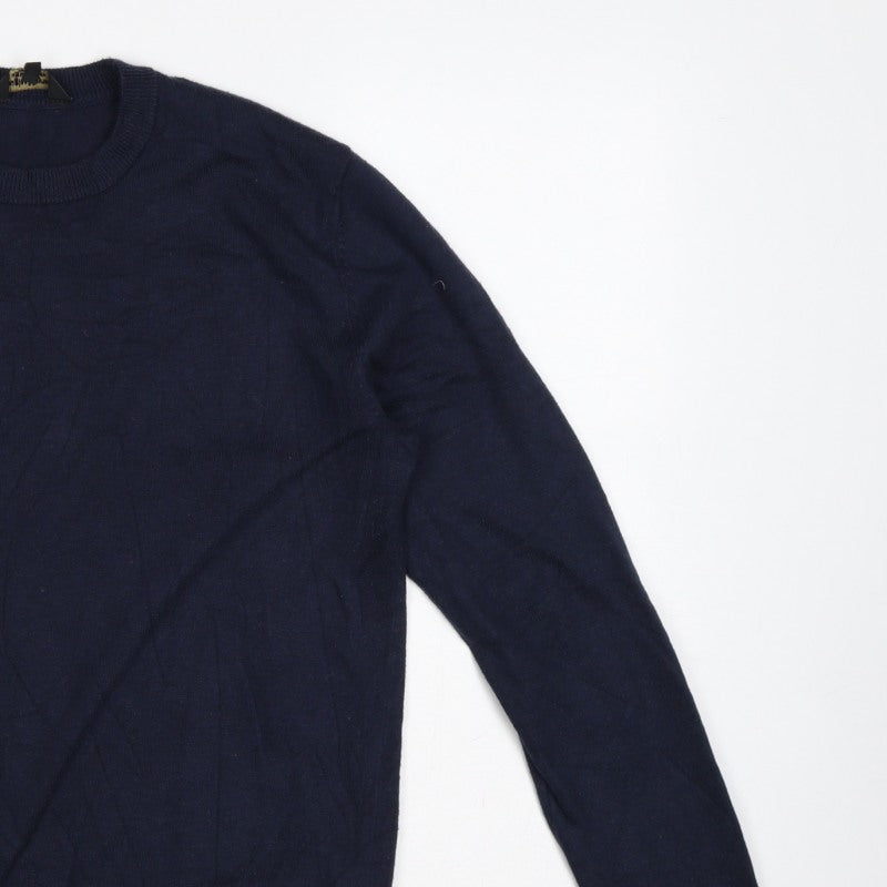 Douglas Hayward Men’s Blue S Crew Neck Fine Knit Pullover Jumper