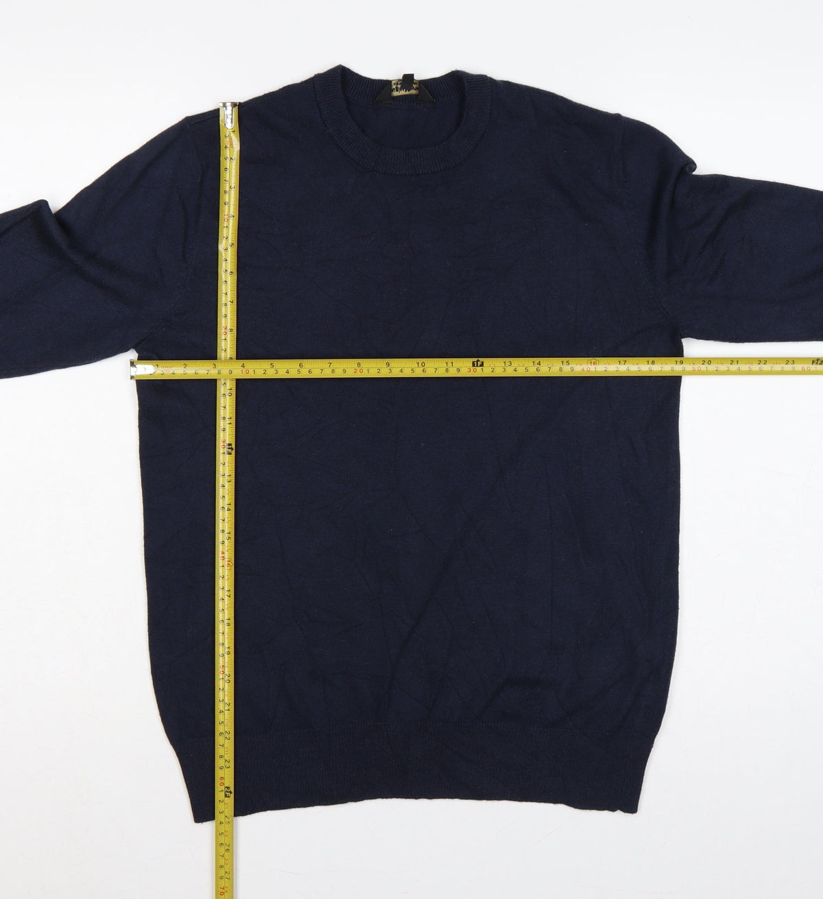 Douglas Hayward Men’s Blue S Crew Neck Fine Knit Pullover Jumper