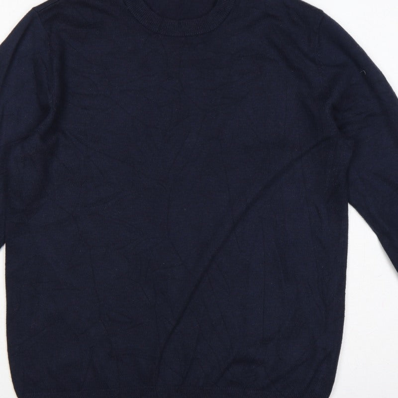 Douglas Hayward Men’s Blue S Crew Neck Fine Knit Pullover Jumper