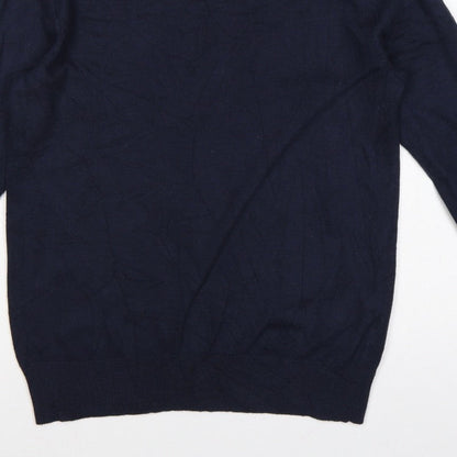 Douglas Hayward Men’s Blue S Crew Neck Fine Knit Pullover Jumper