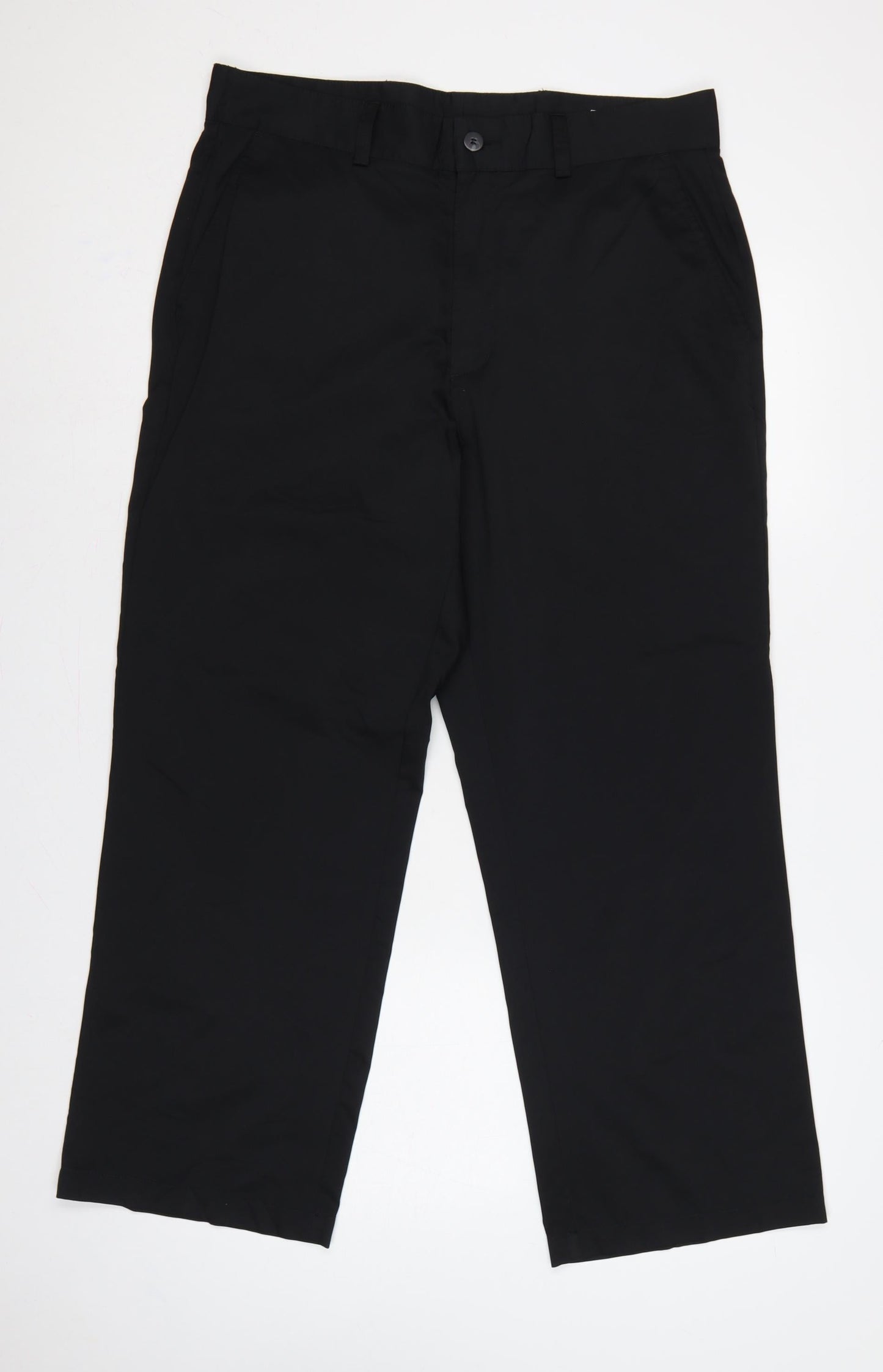 Adidas Men’s Black 36x30 Climalite Straight Dress Trousers