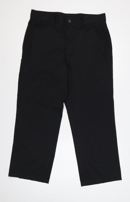 Adidas Men’s Black 36x30 Climalite Straight Dress Trousers