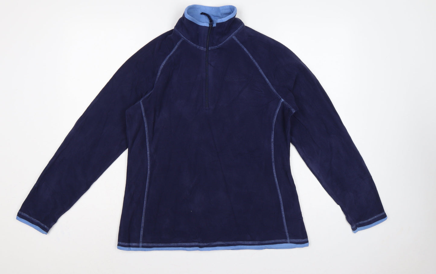 Mountain Warehouse Women Blue UK 16 Montana 1/4 Zip Fleece Sweatshirt