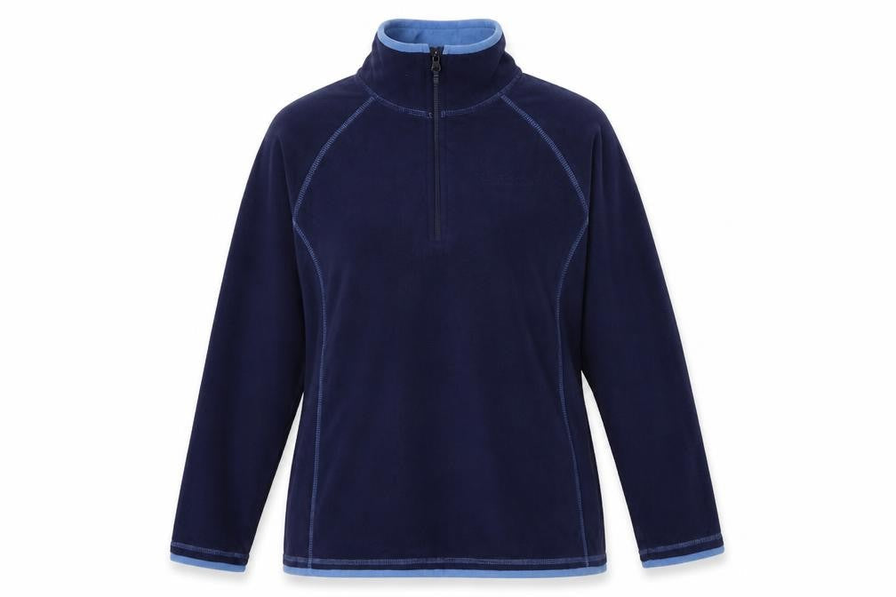 Mountain Warehouse Women Blue UK 16 Montana 1/4 Zip Fleece Sweatshirt