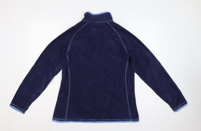 Mountain Warehouse Women Blue UK 16 Montana 1/4 Zip Fleece Sweatshirt